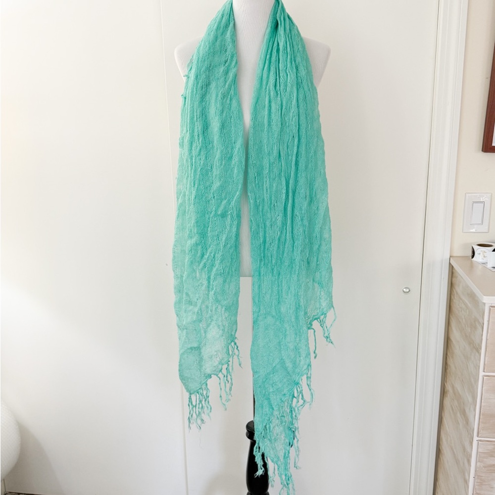 Teal Lightweight Scarf - Picture 2 of 3